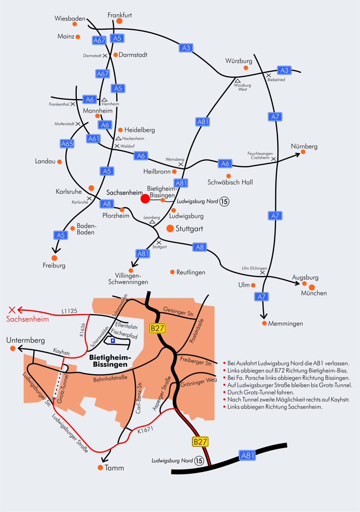 Anfahrt ueber Autobahn